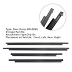 1996 1997 1998 1999 2000 2001 4Runner Door Weatherstrip Outer Molding Glass Belt 4PC