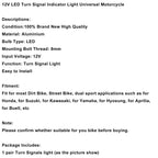 12V Universal LED Indicator Light for Motorcycle Turn Signals 8mm Yamaha