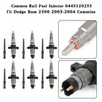 1PCS/6PCS Common Rail Diesel Fuel Injector 0445120255 Compatible with 2003-2004 Dodge Ram 2500 3500 5.9L Early Build