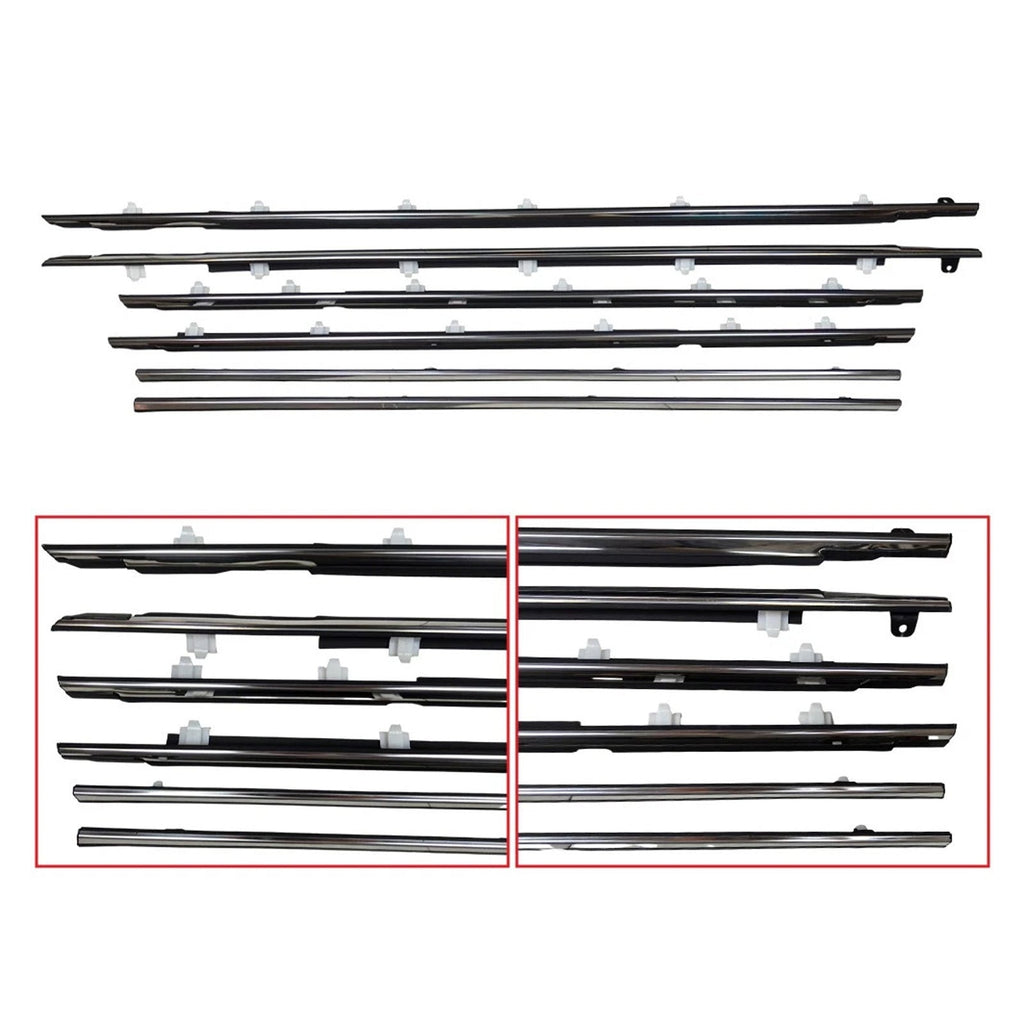 1991-1997 Toyota Land Cruiser 80 Series 6PCS Door Belt Molding 75710-60011 75720-60011