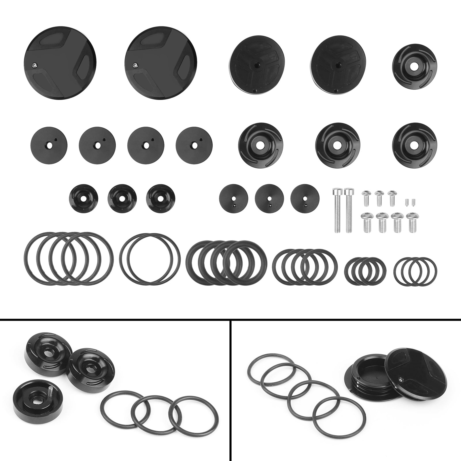 18-Piece Precision CNC Aluminum Side Frame Protection Caps for BMW R1200GS 2013-2019