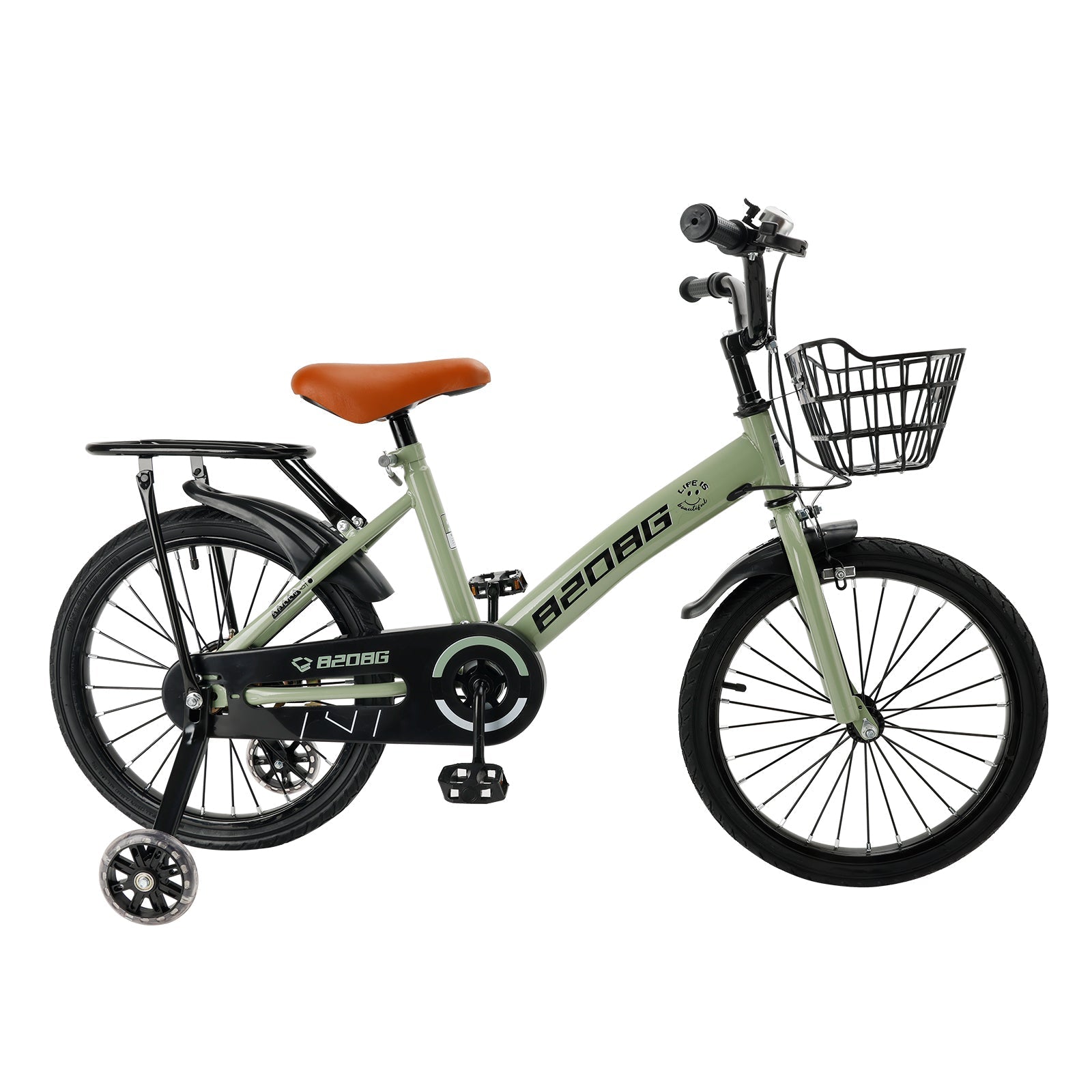 18 Inch Children's BMX Bicycle with Stabilizer Wheels Designed for Ages 7-9