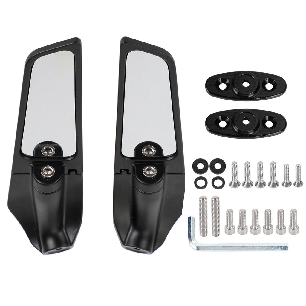 Adjustable Wing Fin Rearview Mirrors for 2000-2019 Suzuki GSXR 600 750 1000