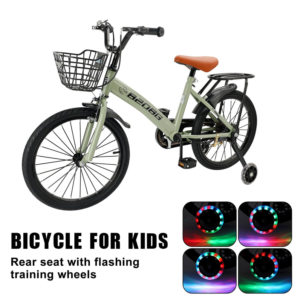 18 Inch Children's BMX Bicycle with Stabilizer Wheels Designed for Ages 7-9