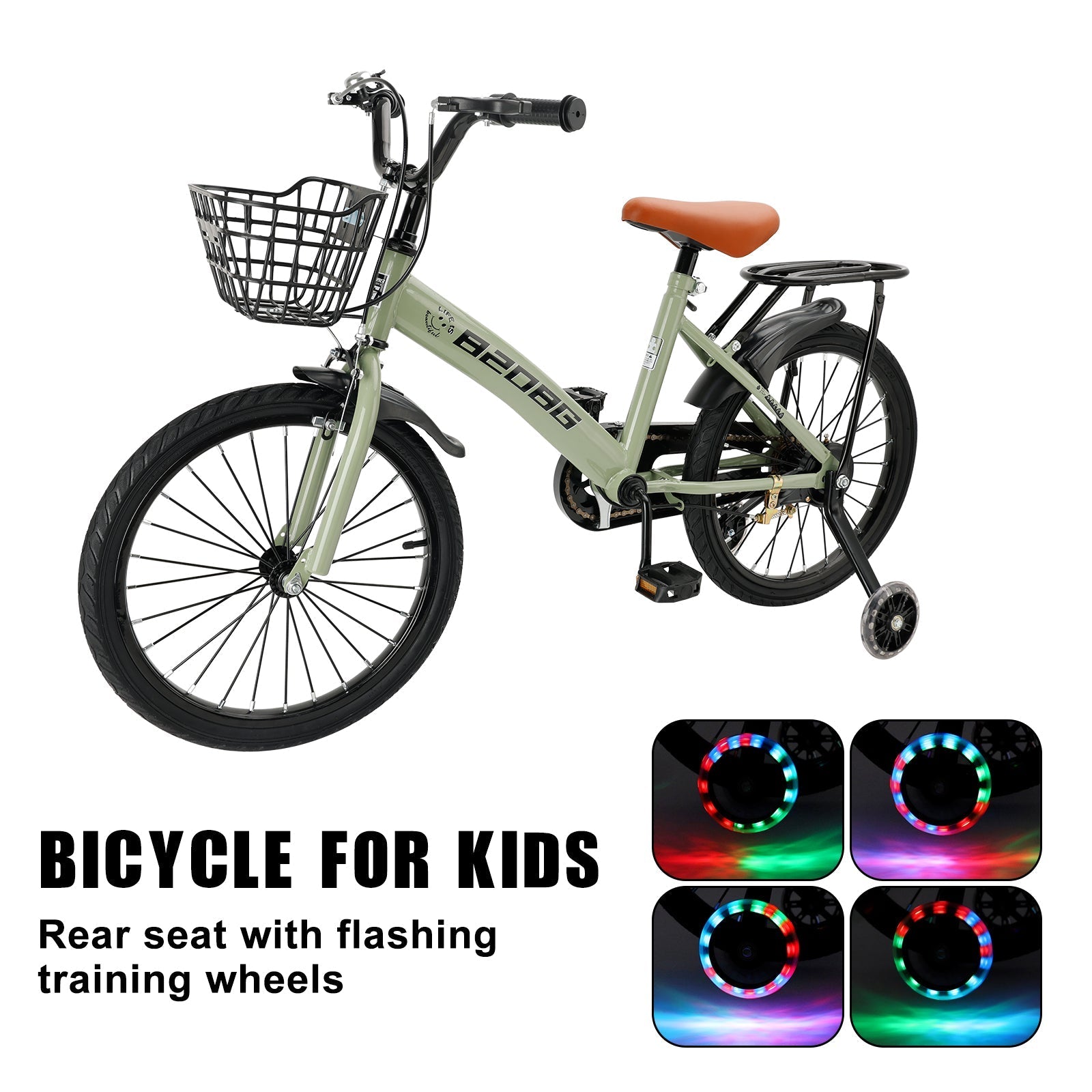 18 Inch Children's BMX Bicycle with Stabilizer Wheels Designed for Ages 7-9
