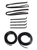 1987-1997 F350 Truck Front Door Weatherstrip and Window Sweep Seal Kit 8PCS