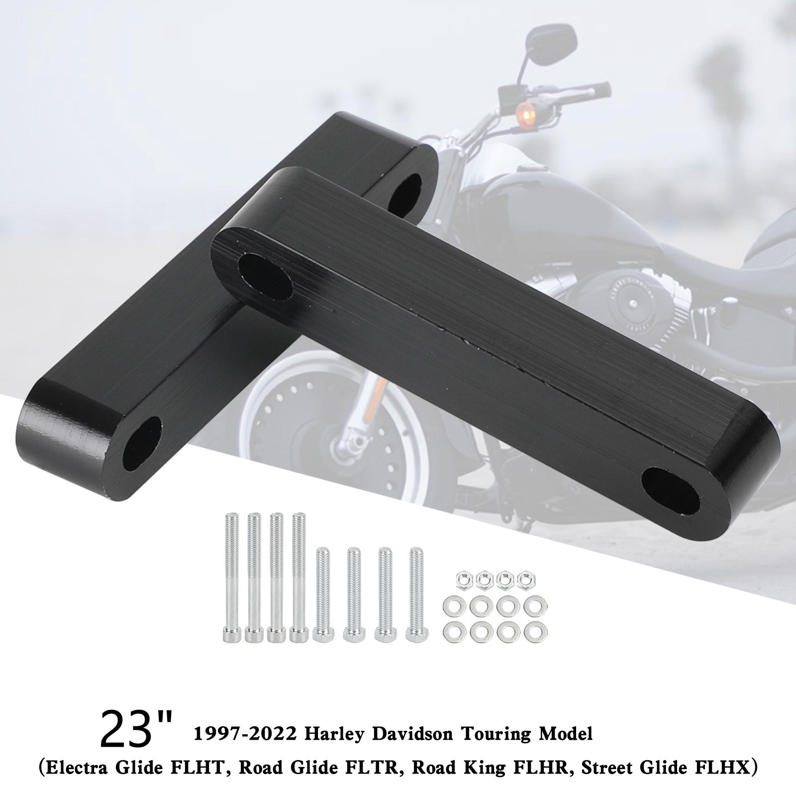 19 21 23 Inch Front Fender Spacer Kit Compatible with 1997-2022 Touring Electra Street Glide Road