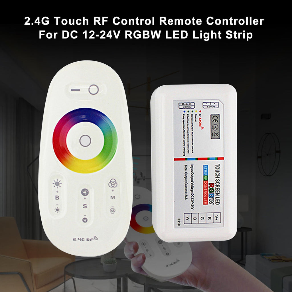 DC 12-24V RGBW LED Strip Lights 2.4G Touch Remote Controller