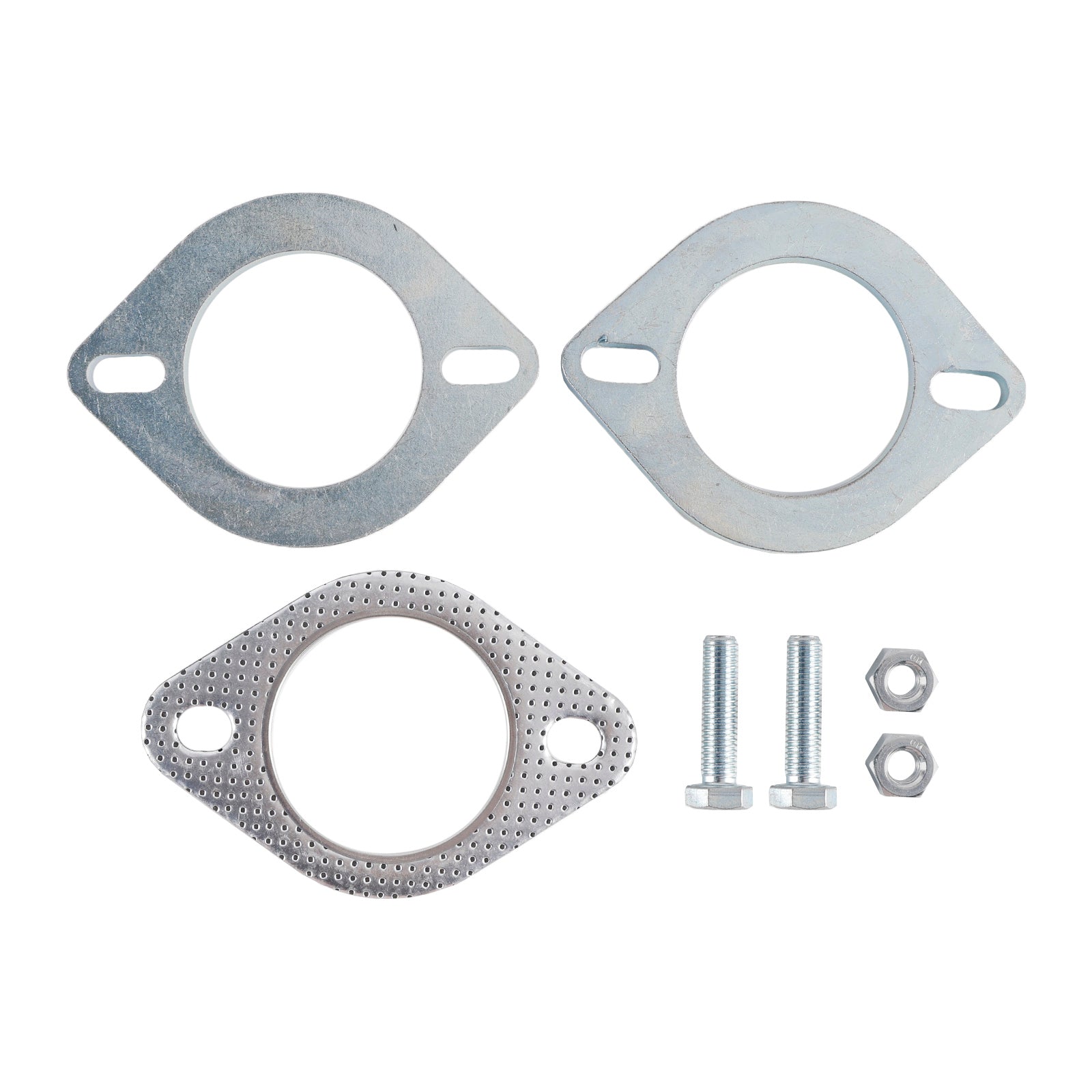Exhaust Pipe Repair Flanges Steel 2.5" 64mm Joint Connectors with Hardware