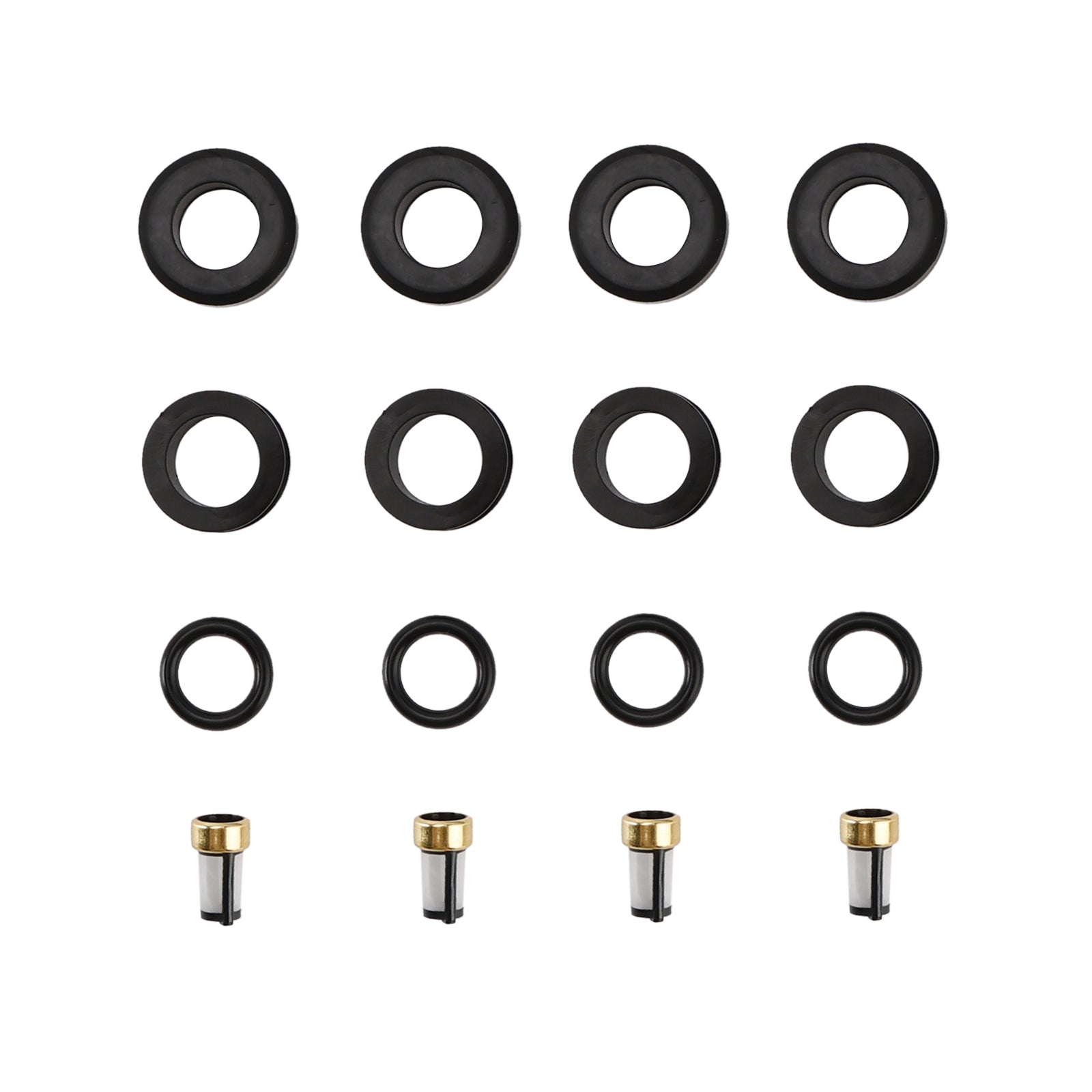 Mazda RX-7 FC 13B Rotary Fuel Injector O-Ring Seal Filter 4-Piece Set 1986-1991