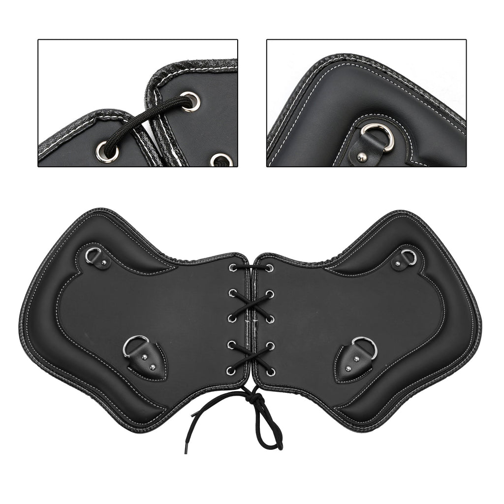 1985-2017 Harley-Davidson Touring Softail Dyna Sportster CNC Machined Heat Shield Saddle Guards Black Brown