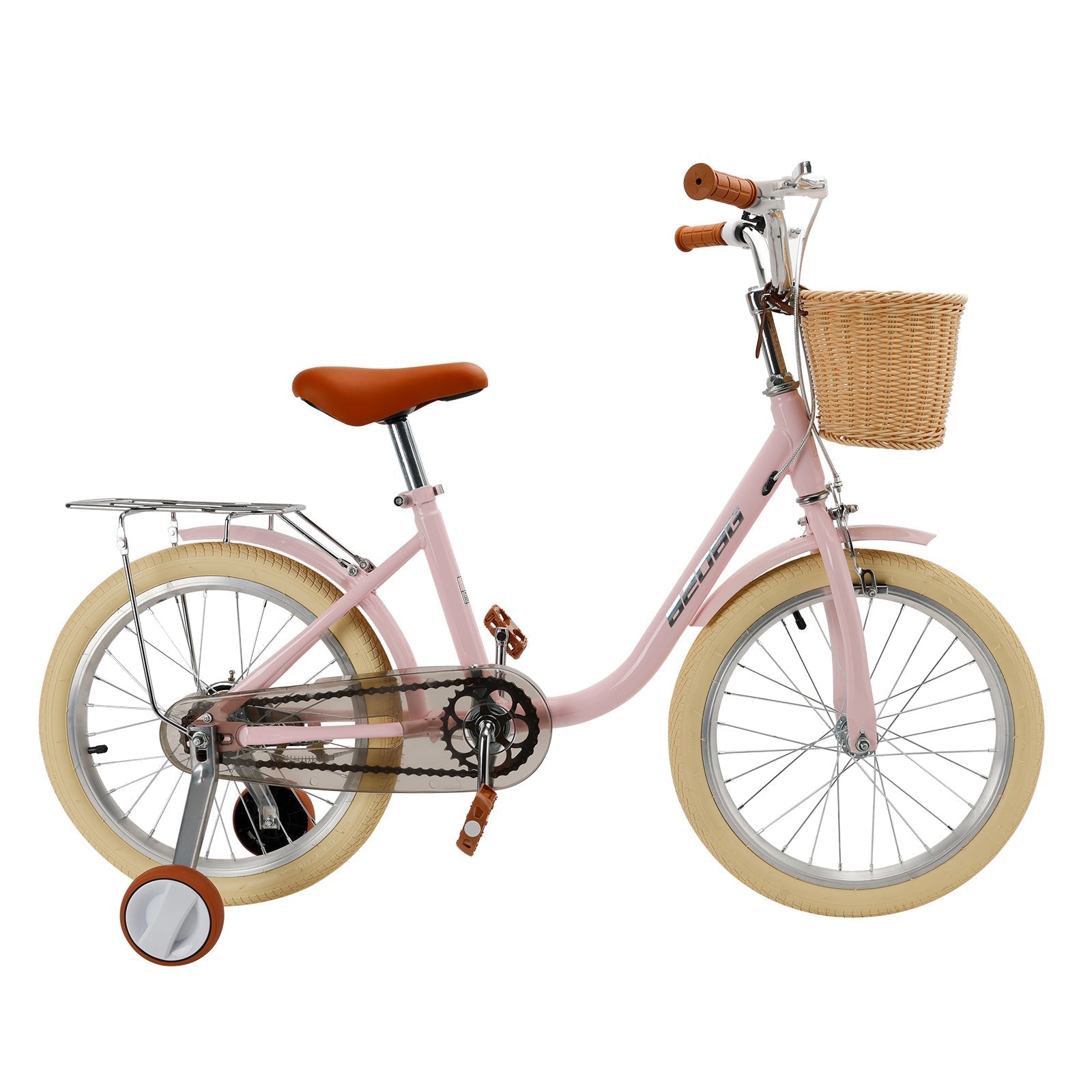 18 Inch Child's Bicycle with Basket for 7-9 Year Old Boys and Girls