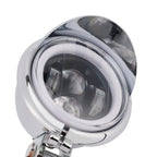 Chrome Motorcycle Universal Headlight Lamp 62 with Color Switch Spotlight