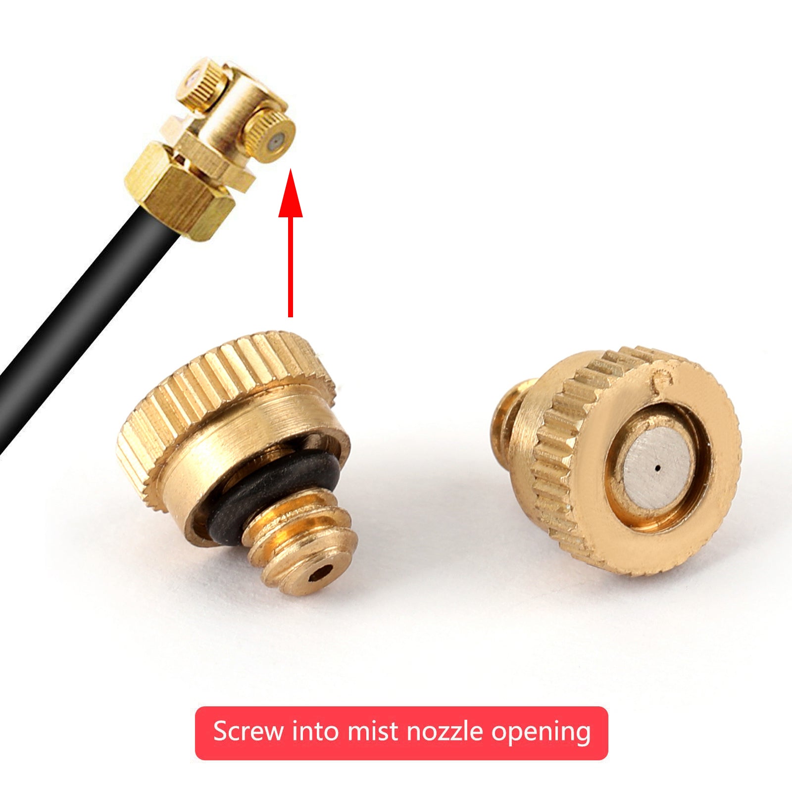 0.012" Brass Cooling System Mist Nozzles Water Sprayer 20/50 Pack