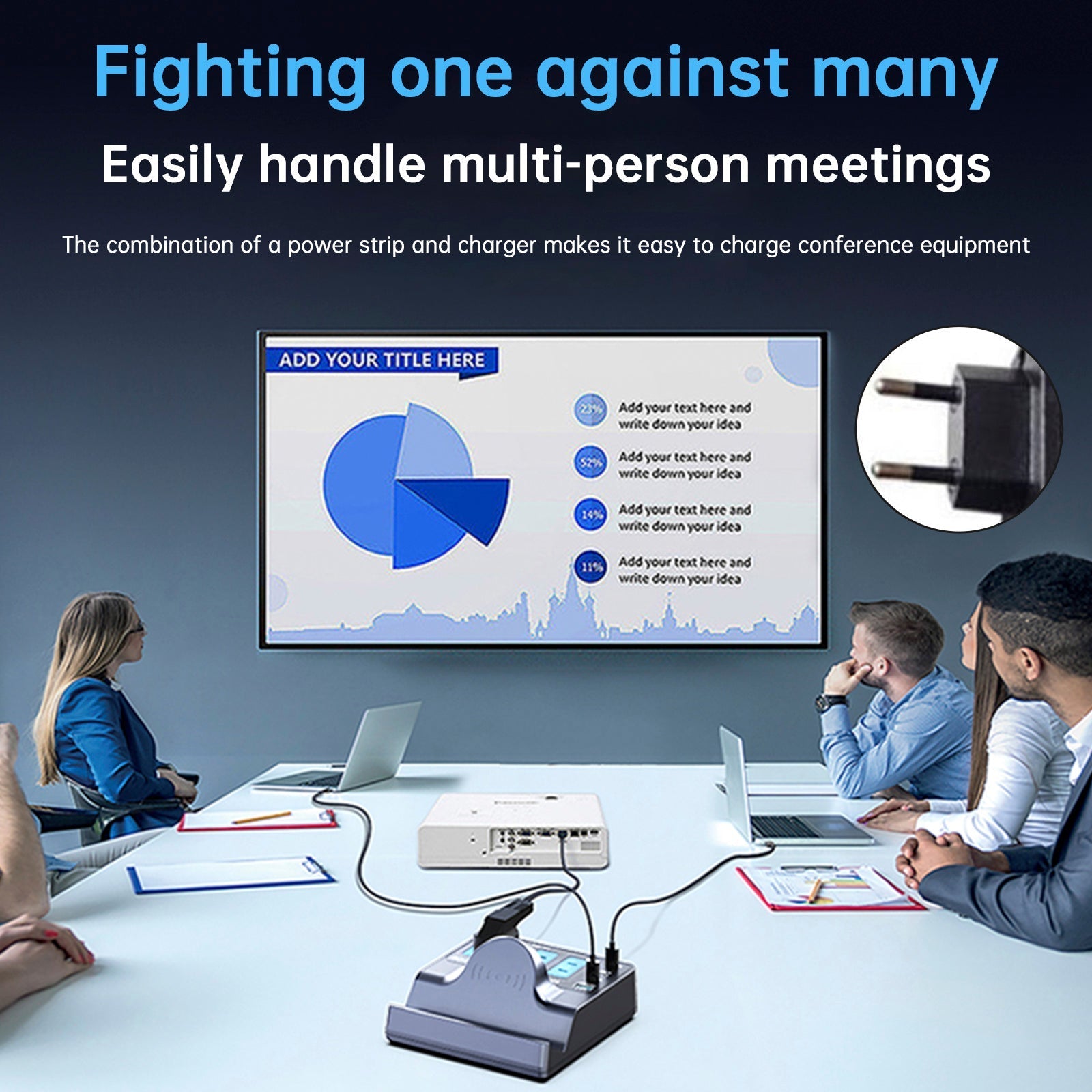 140W Fast Charging Smart Socket with Wireless PD100W Technology Notebook and Smartphone Charger EU Plug