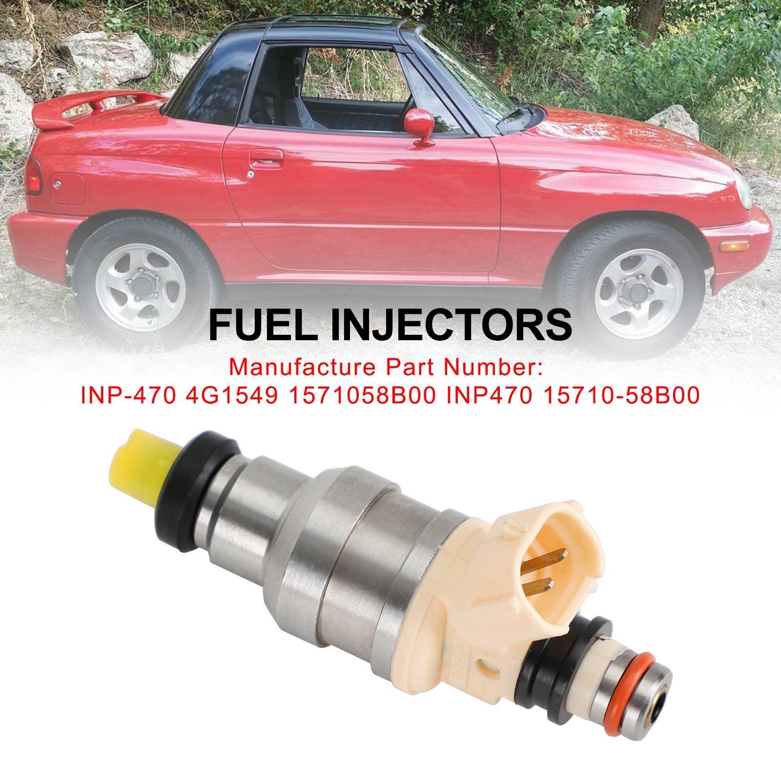 1 Piece INP-470 Fuel Injector Fits Suzuki Sidekick X-90 and Chevy Tracker 1.6L