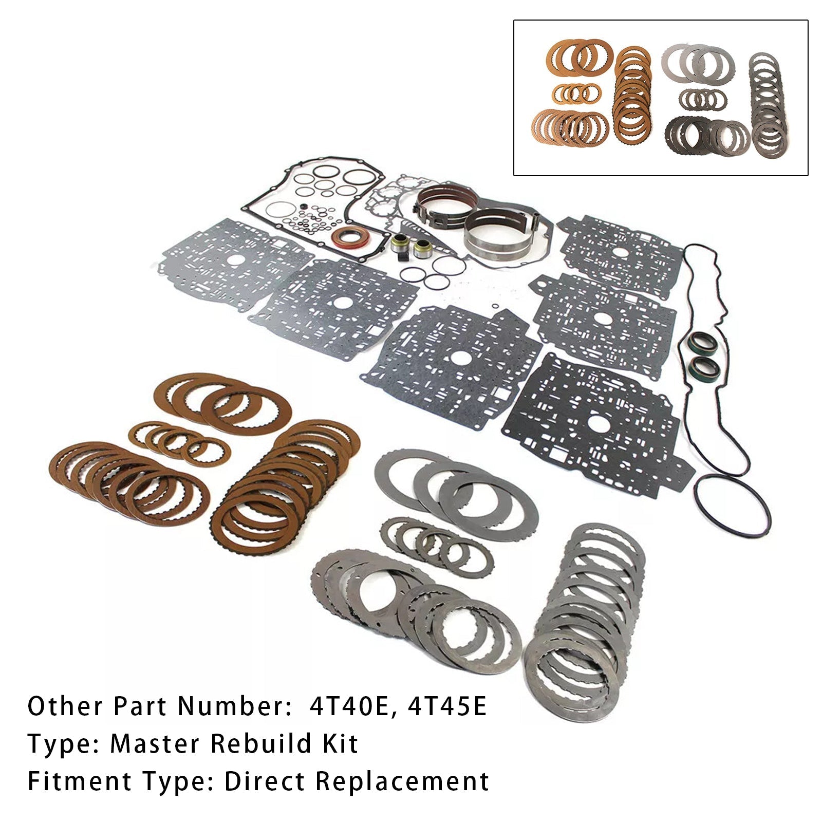 Chevrolet Pontiac Saturn 4T40E 4T45E Complete Transmission Rebuild Kit 1995 and Later