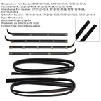 1987-1997 Ford F250 Front Door Window Weatherstrip Sweep Seal 4 Piece Set with 2 Piece Seal Kit