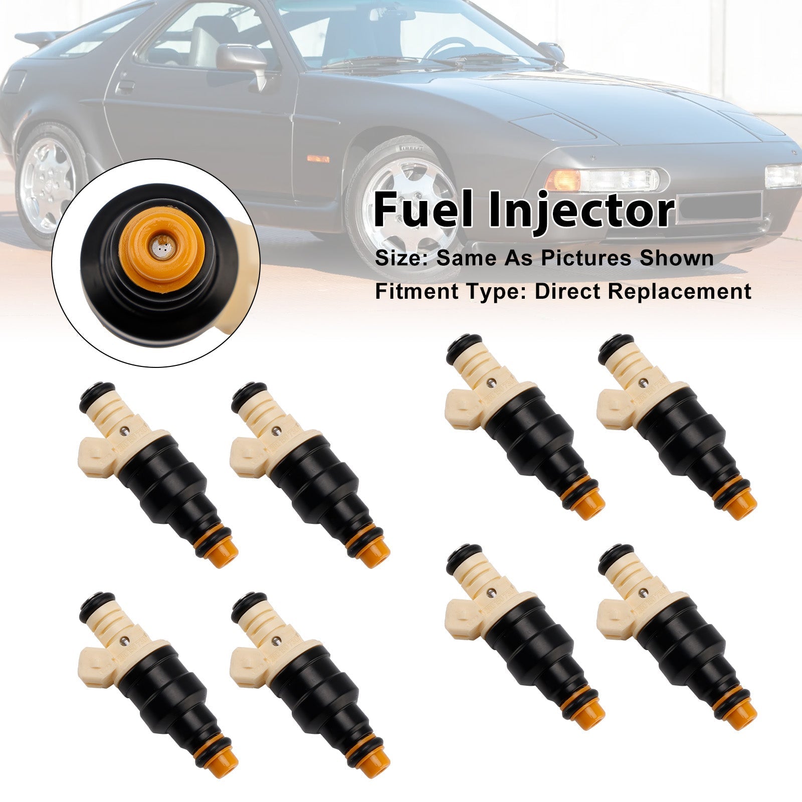 0280150730 Fuel Injector Set 8PCS Compatible with 1987-1991 Porsche 928 5.0L V8 852-12134