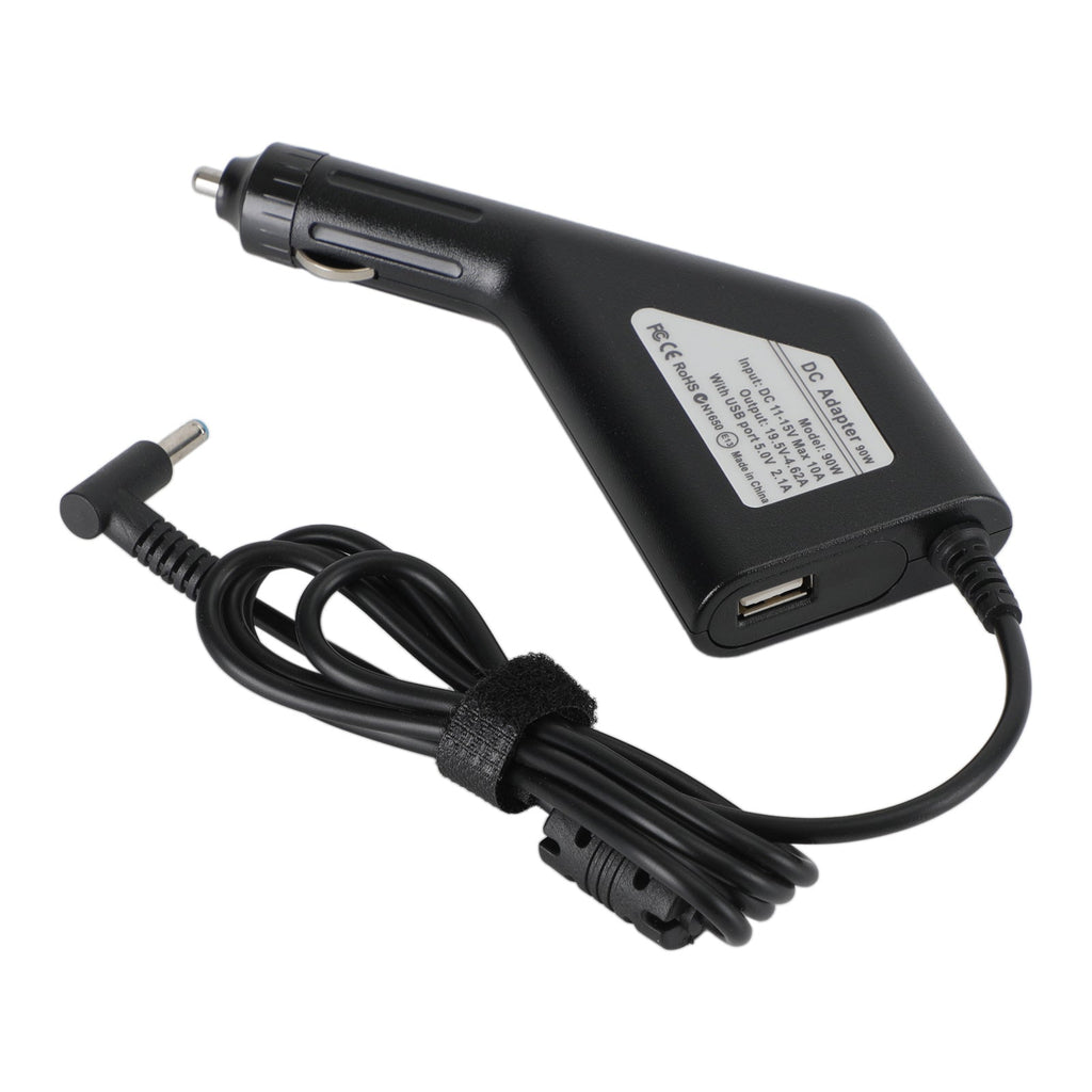 19.5V 4.62A DC Power Adapter Car Charger for HP Envy 14/15 Laptop Computers