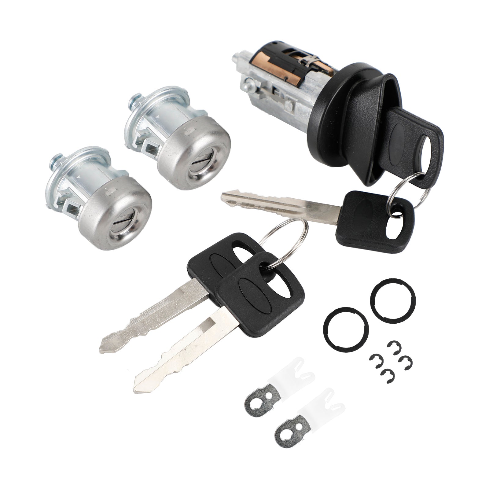 Ford F250 F350 F450 1997-2007 Ignition and Door Lock Cylinder Kit with 4 Keys 703362