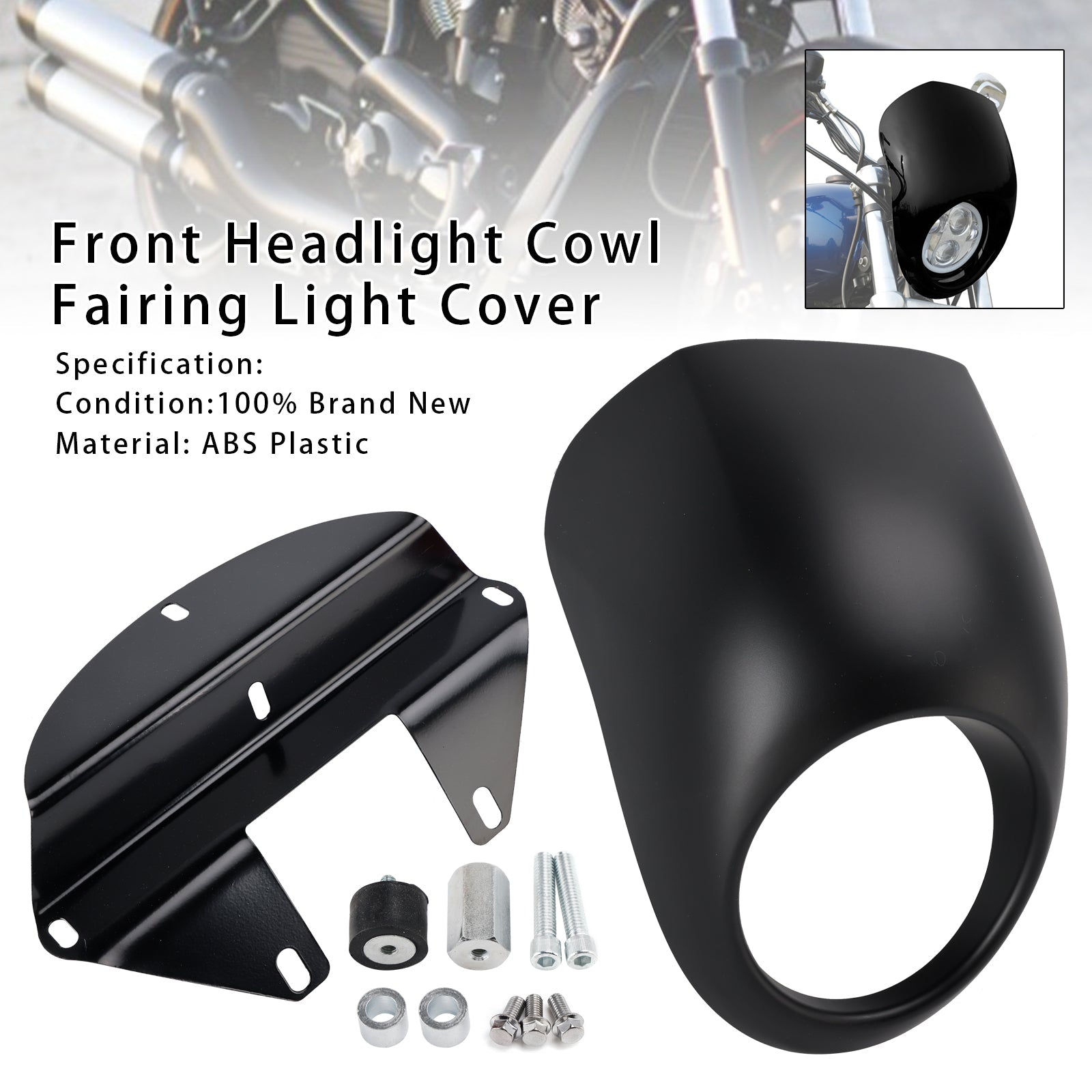 1973 and Later Sportster XL FX Dyna 883 1200 Headlight Light Fairing Shield
