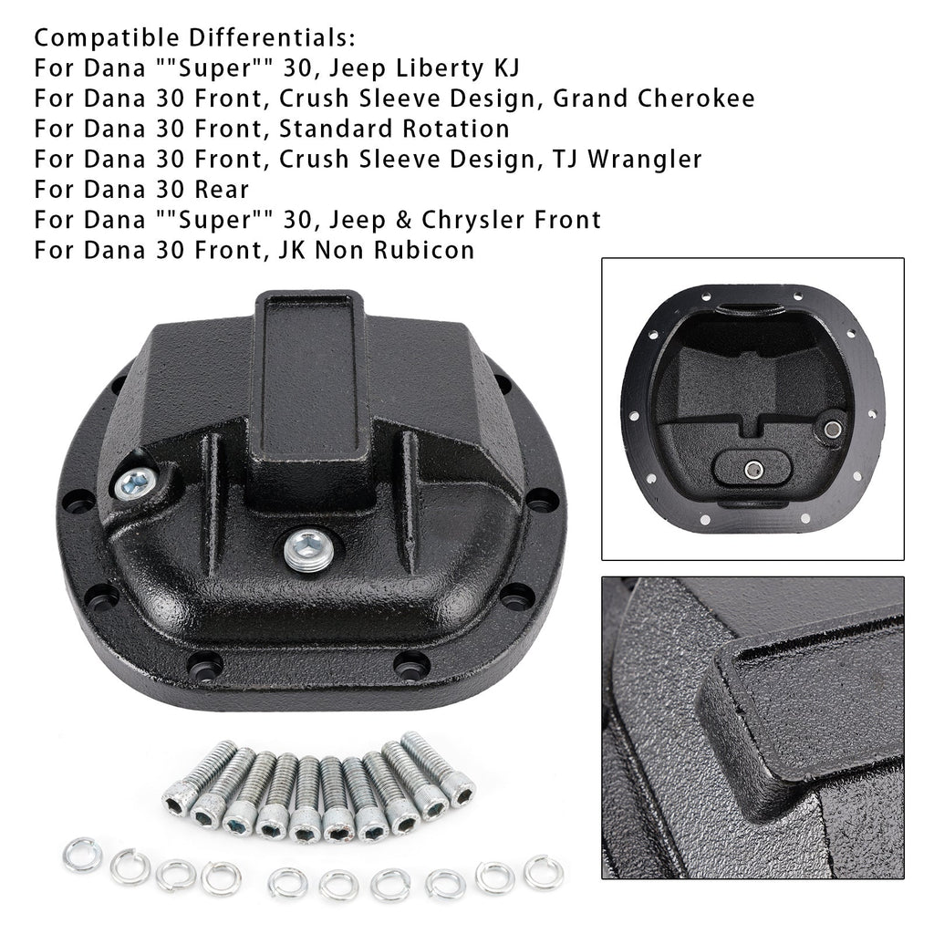 1987-2018 Jeep Wrangler Front Differential Cover for Dana 30 Yukon YHCC-D30