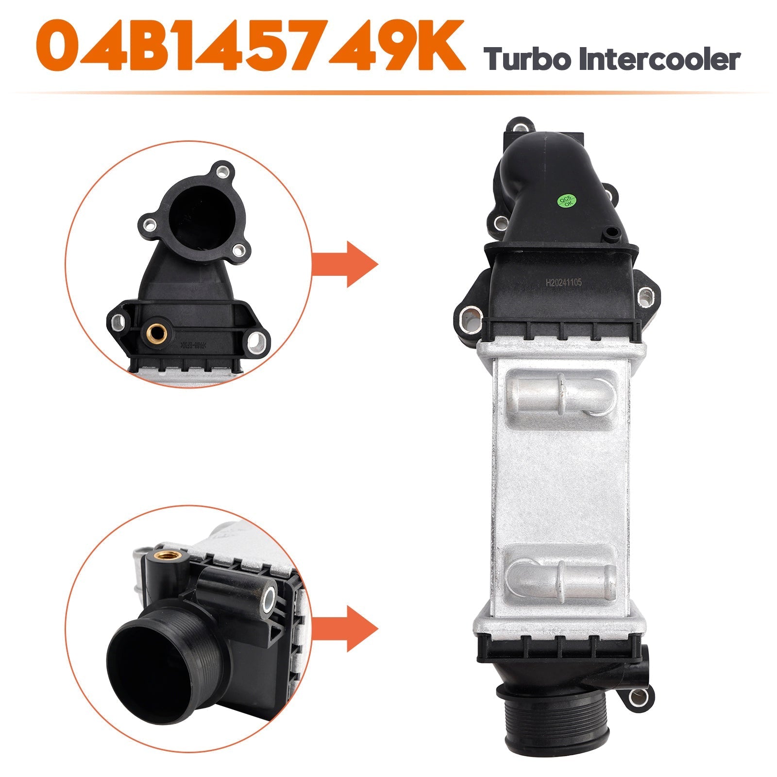 04B145749K 2015-2018 For VW Polo Hatchback 6C Turbo Intercooler