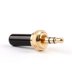 Sennheiser Compatible 3.5mm Mini Stereo Jack Plug Gold Plated Screw Lock Black
