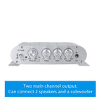 400W 2.1 Channel 12 Volt Car Stereo Amplifier Hi-Fi MP3 Auto Radio Booster CA