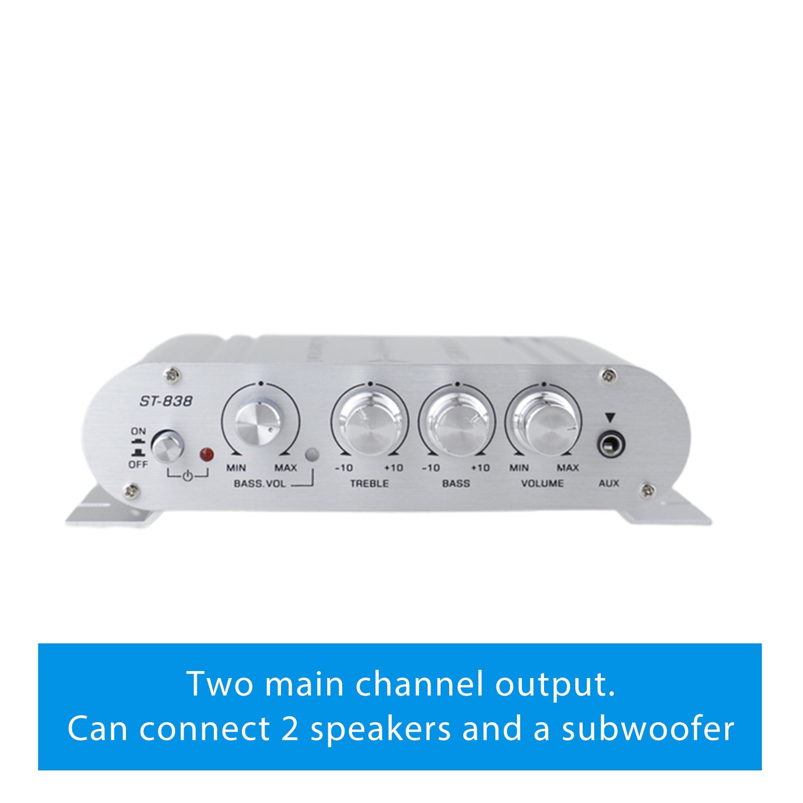 2.1 Channel 400W 12V Car Audio Amplifier Hi-Fi Stereo MP3 Radio Booster for CA