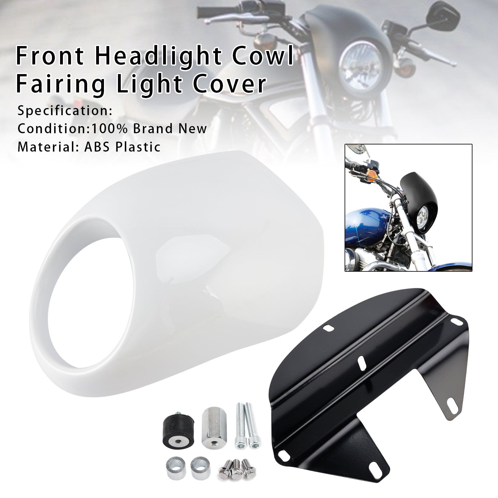 1973 and Later Sportster XL FX Dyna 883 1200 Headlight Light Fairing Shield