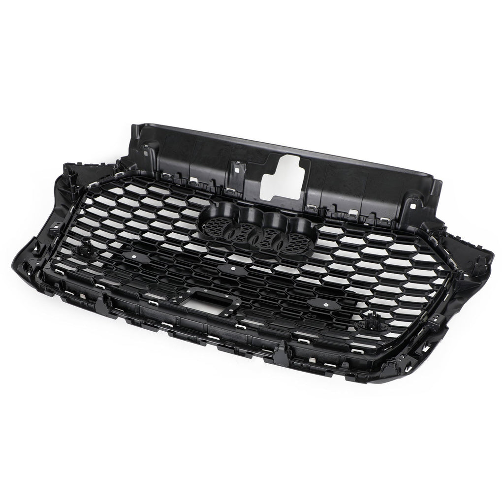 17-19 Audi A3 S3 RS3-Style Honeycomb Front Grille with ACC Gloss Black