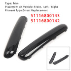 2001-2004 Mini Cooper R50 R52 R53 One Glossy Black Front Bumper Trim Pair Set