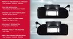 1997-2004 C5 Corvette Black Sun Visors with Vanity Mirrors Pair Shaded