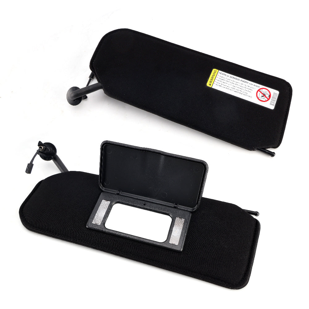 1997-2004 C5 Corvette Black Sun Visors with Vanity Mirrors Pair Shaded