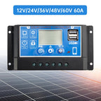 12V-60V Solar Street Light PWM Controller with Current Display and 0V Start Function