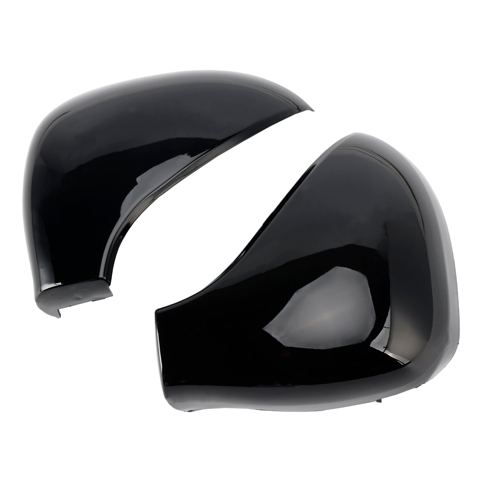Side Mirror Covers for 07/2006-05/2015 Peugeot 207 Hatchback Bright Black Rearview Housing