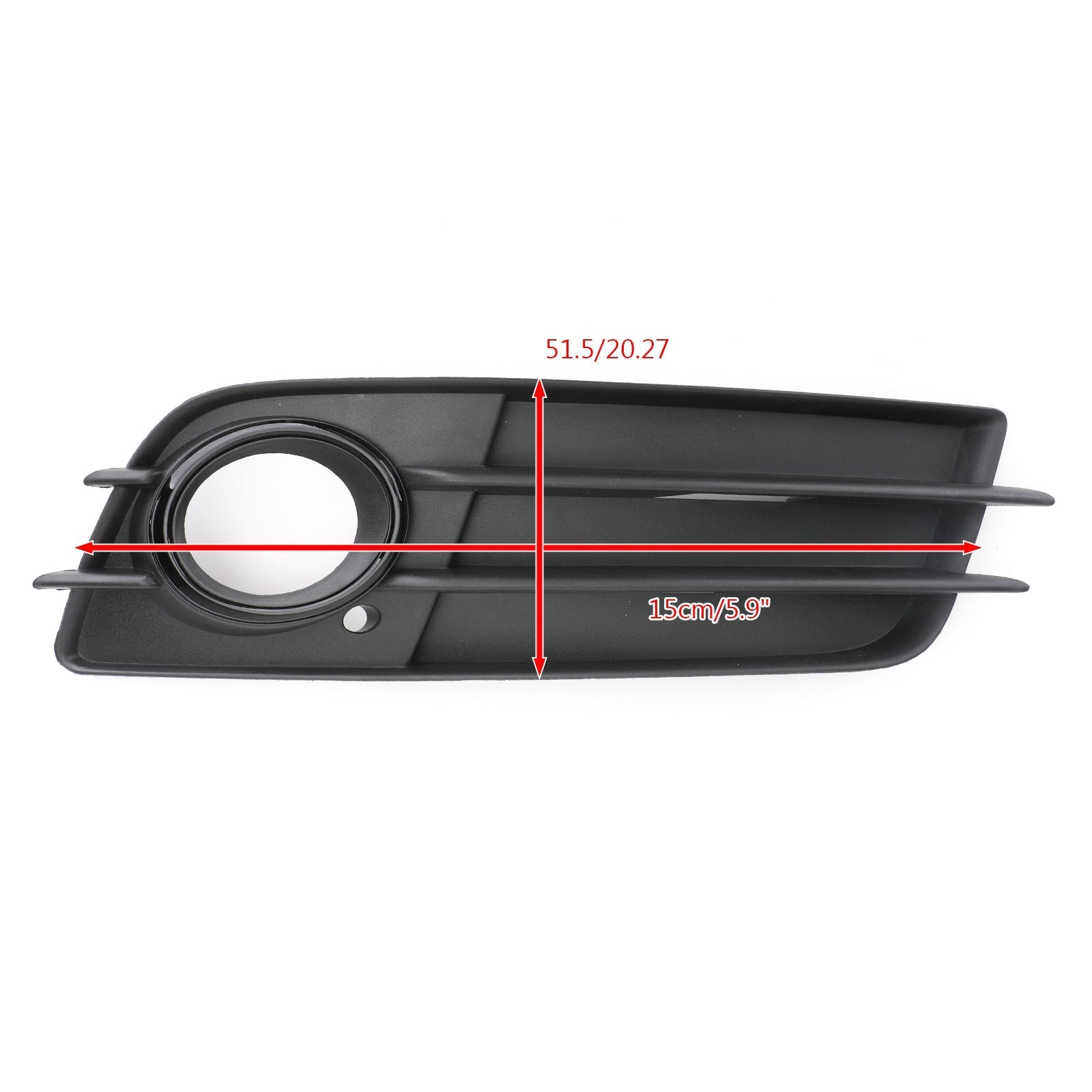 Front Bumper Fog Light Grille Cover Black For Audi A4 S4 S-LINE 2008 2009 2010 2011 2012 Pair