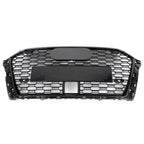 17-19 Audi A3 S3 Front Grille Honeycomb RS3 Design ACC Compatible Gloss Black
