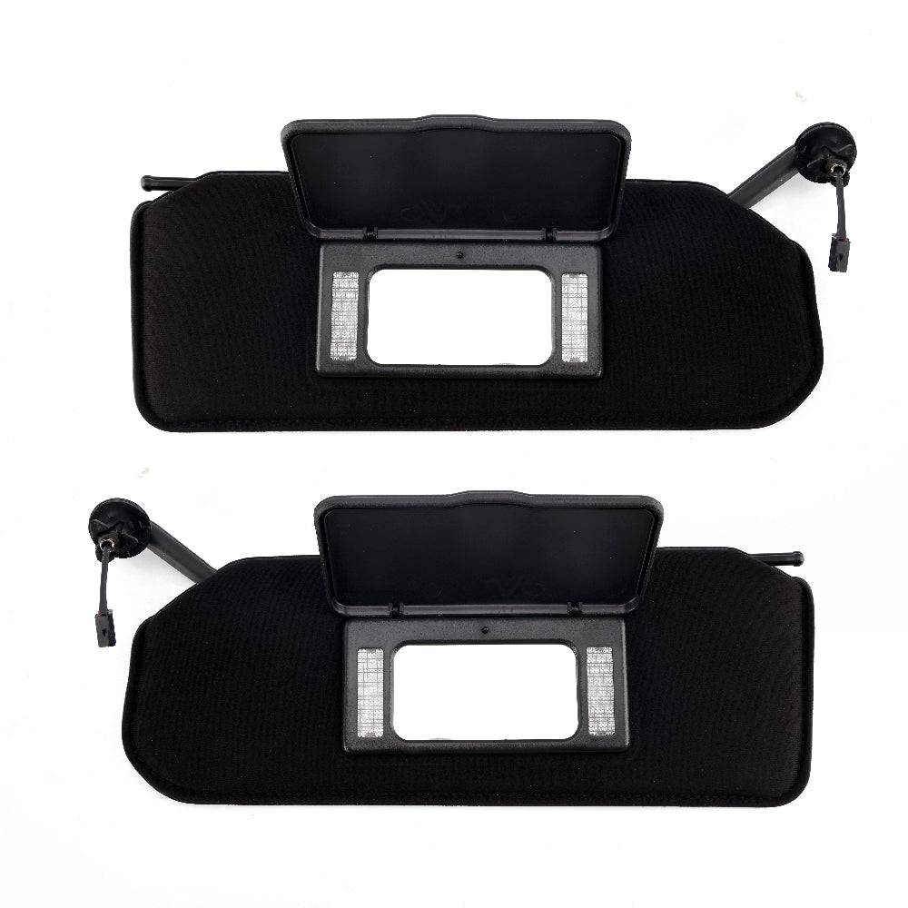 1997-2004 Corvette C5 Black Shaded Sun Visors Pair with Built-in Vanity Mirrors