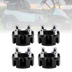 Golf Cart Wheel Spacers 2 Inch Black Lug Nuts Set for Club Car Yamaha EzGo