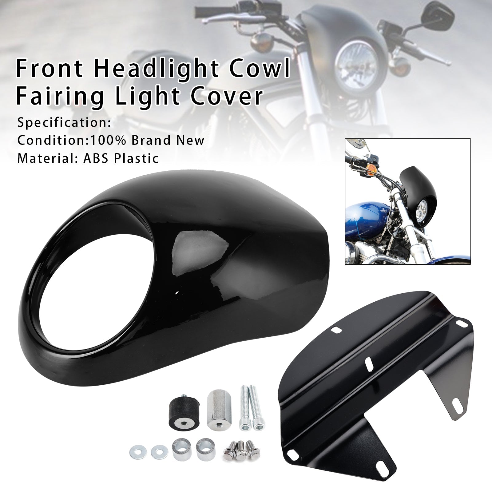 1973 and Later Sportster FX Dyna XL 883 1200 Headlight Fairing Cover Light Shield