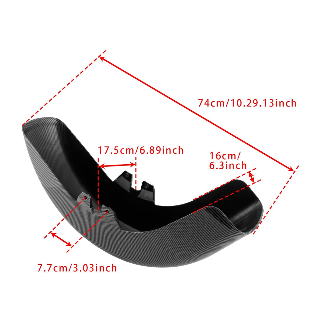Black Front Fender ABS Compatible with 1989-2013 Harley-Davidson Road King Street Glide Touring