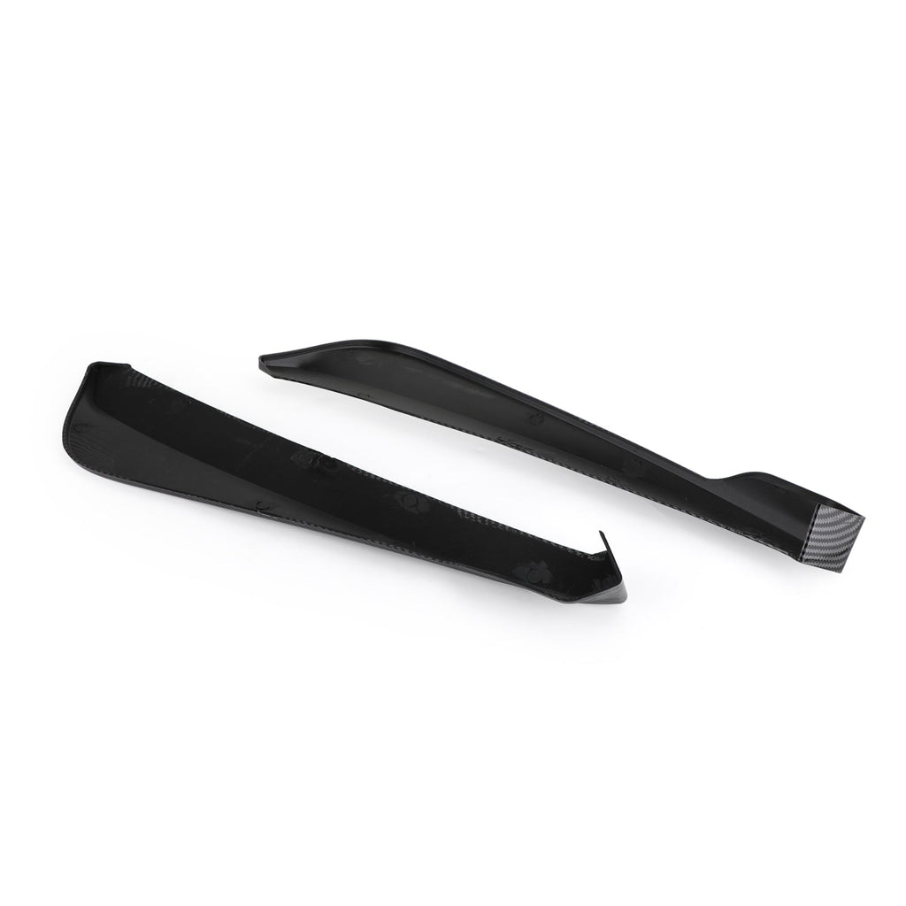 19 Inch Rear Bumper Canard Fin Splitter Diffuser Valence Spoiler Lip Carbon Fiber Generic