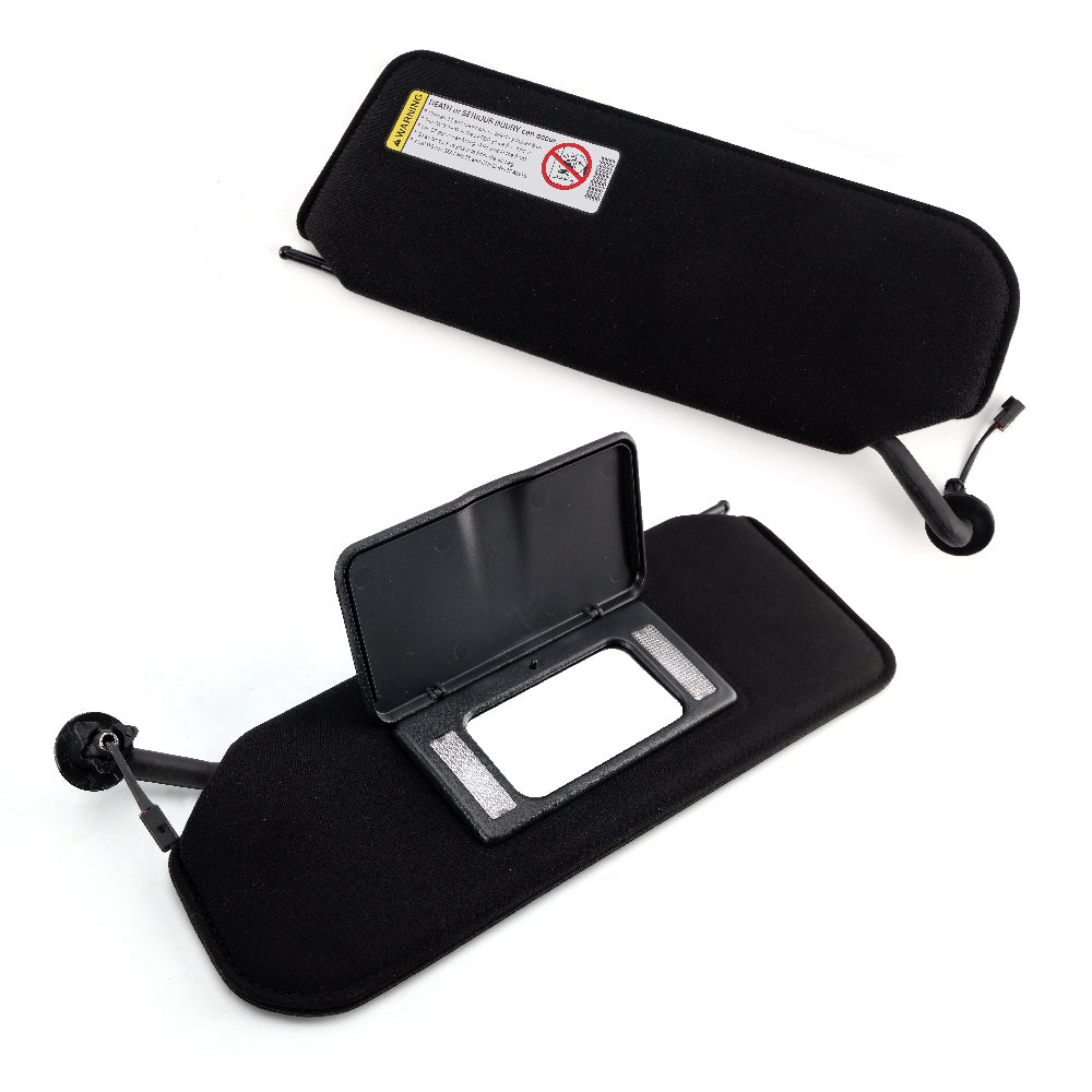 Corvette C5 Black Sun Visor Set with Vanity Mirror 1997-2004 Shaded Pair