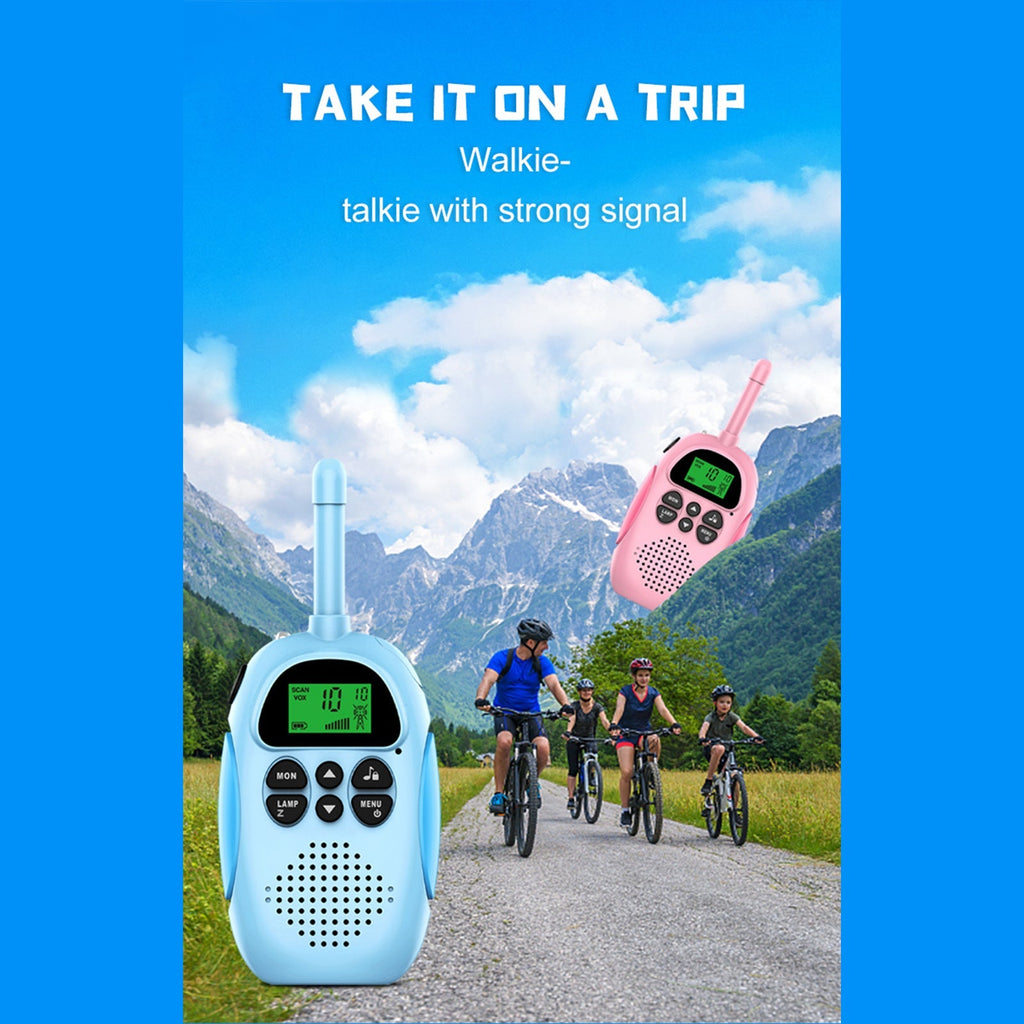 Handheld 22 Channel 2 Way Radio for Kids 3 KM Range 2 Pack Walkie Talkies