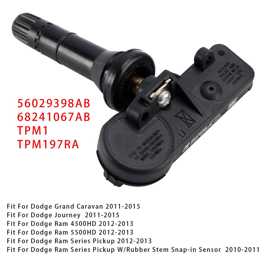 TPMS Tire Pressure Monitoring Sensor 56029398AB Compatible With Dodge RAM Jeep Chrysler