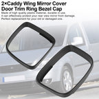 Generic Caddy 2x Wing Mirror Cover Bezel Ring Cap Door Trim for VW T5 Transporter