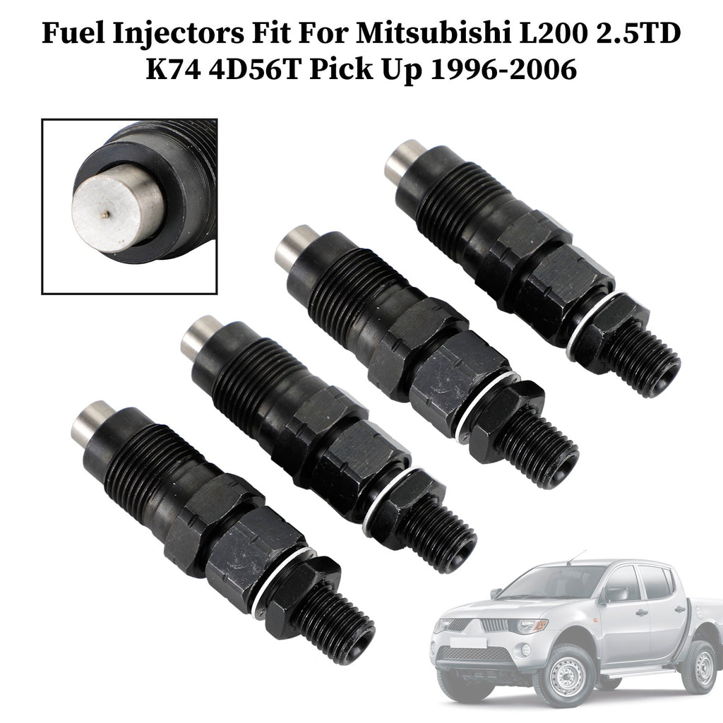Mitsubishi L200 K74 4D56T 2.5TD Fuel Injectors Set 4PCS MD196607 1996-2006